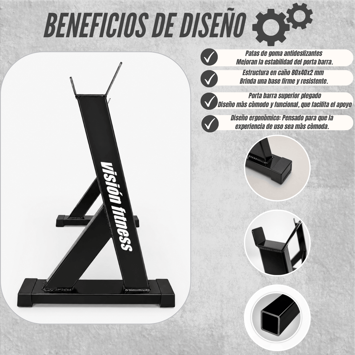 Soporte Porta Barra para Entrenamiento